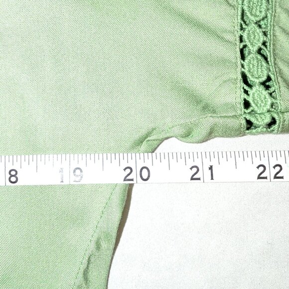 NWT ASOS | Viscose Eyelet Lace Wrap Blouse Top Pastel Green | Size UK 4 (US 0)* - Picture 13 of 14